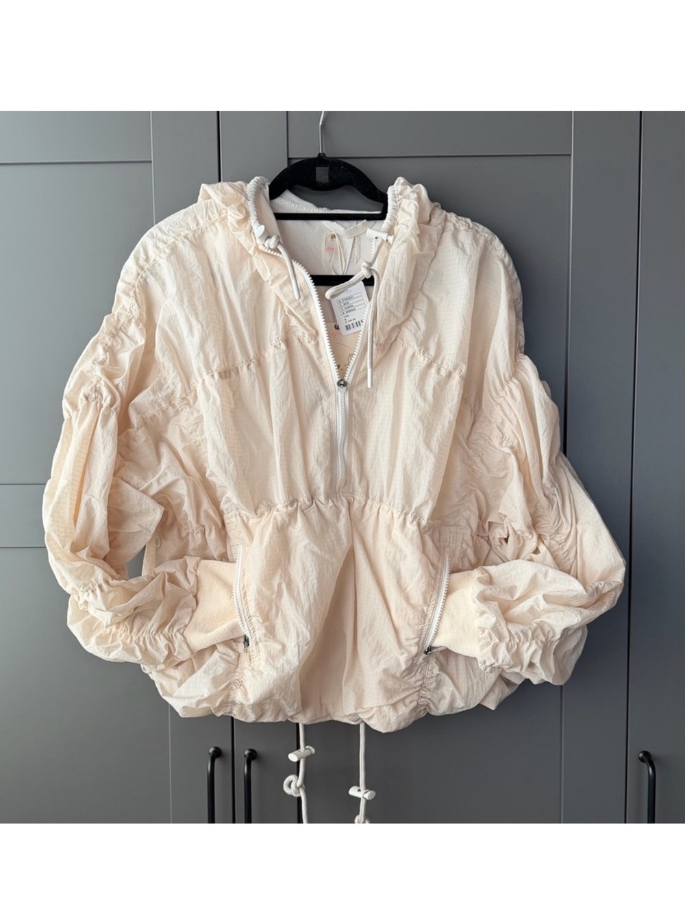 NWT FP Movement by Free People Happy Camper Pullover in Bleached Clay